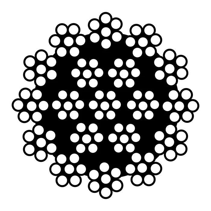 Cross-section diagram of 19X7 Rotation Resistant
