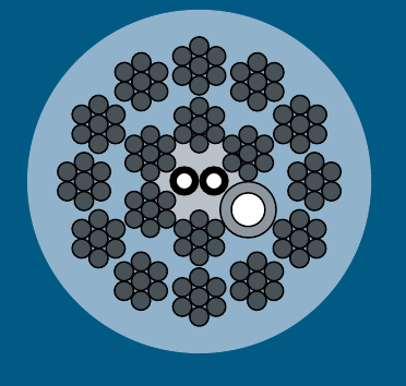 BRUGG spiral ropes with round strands conductor arrangement